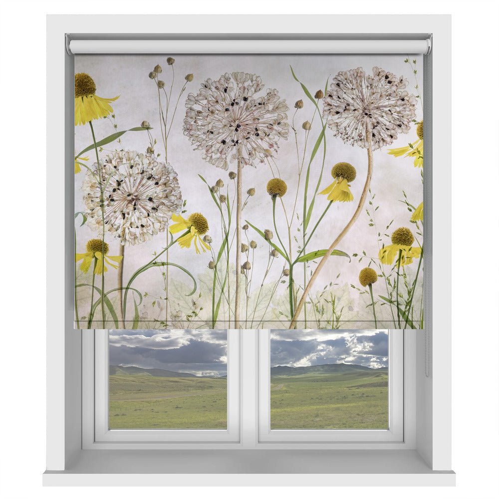 Alliums and heleniums Printed Picture Photo Roller Blind - 1X1092592 - Art Fever - Art Fever