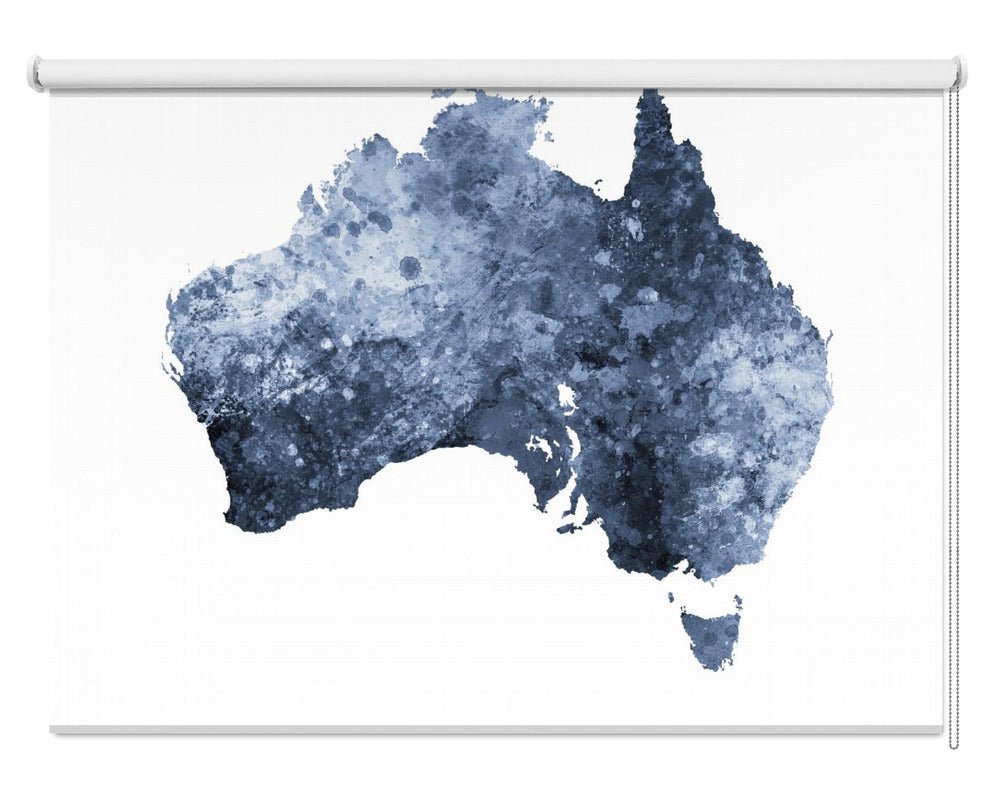 Australia Watercolour Map Printed Picture Photo Roller Blind - 1X2807799 - Art Fever - Art Fever