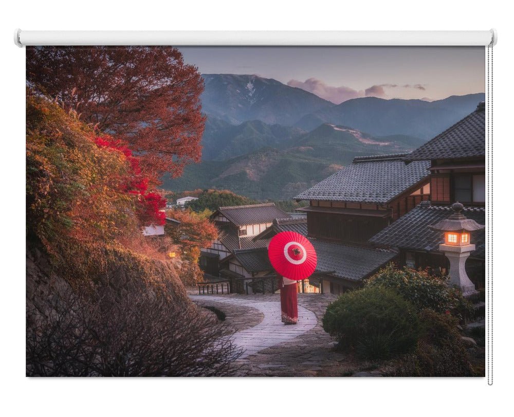 Autumn Japanese Village Printed Picture Photo Roller Blind - 1X2678886 - Art Fever - Art Fever