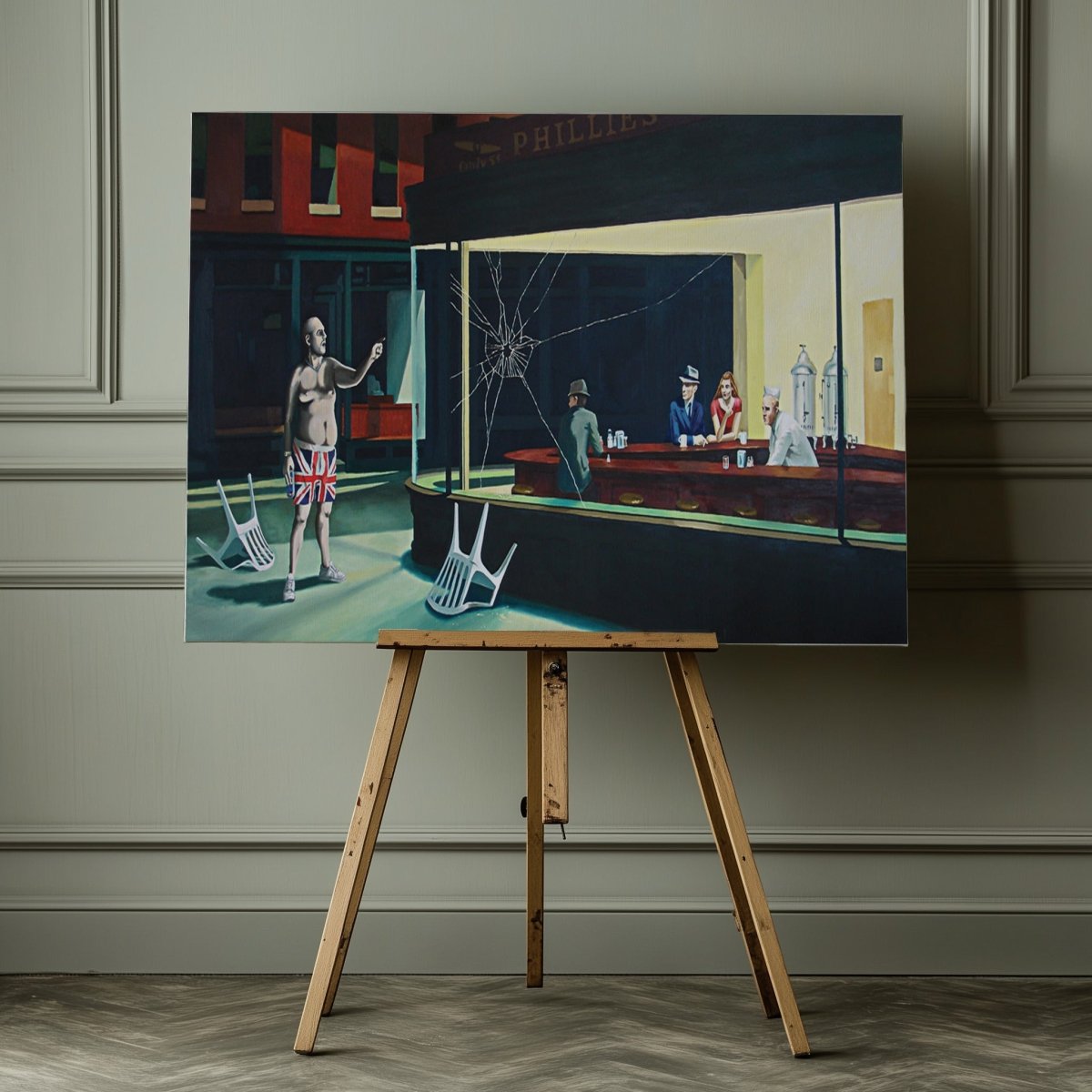 Banksy Nighthawks Canvas Print Wall Art - SPC299 - Art Fever - Art Fever