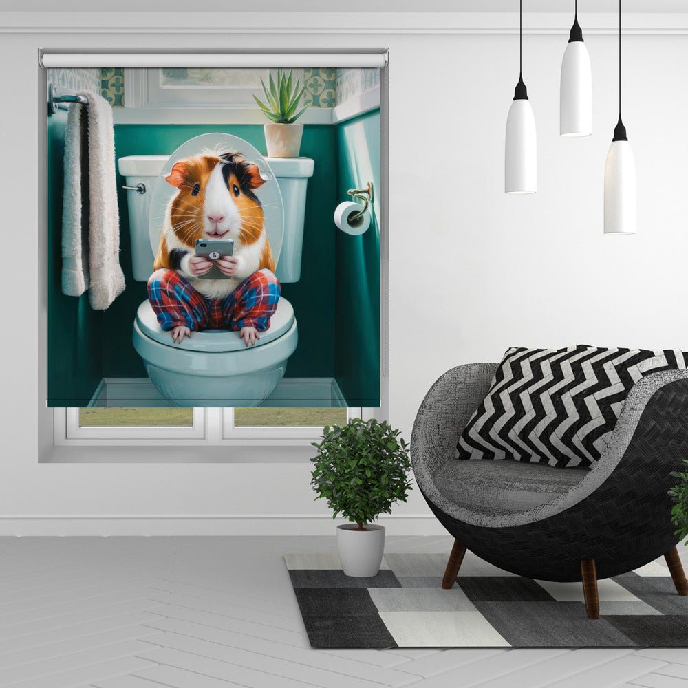 Bathroom Guinea Pig Printed Picture Photo Roller Blind - 1X3222306 - Art Fever - Art Fever