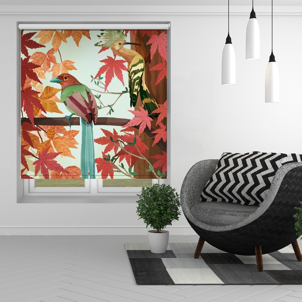 Birds of Autumn Printed Picture Photo Roller Blind - 1X2544241 - Art Fever - Art Fever