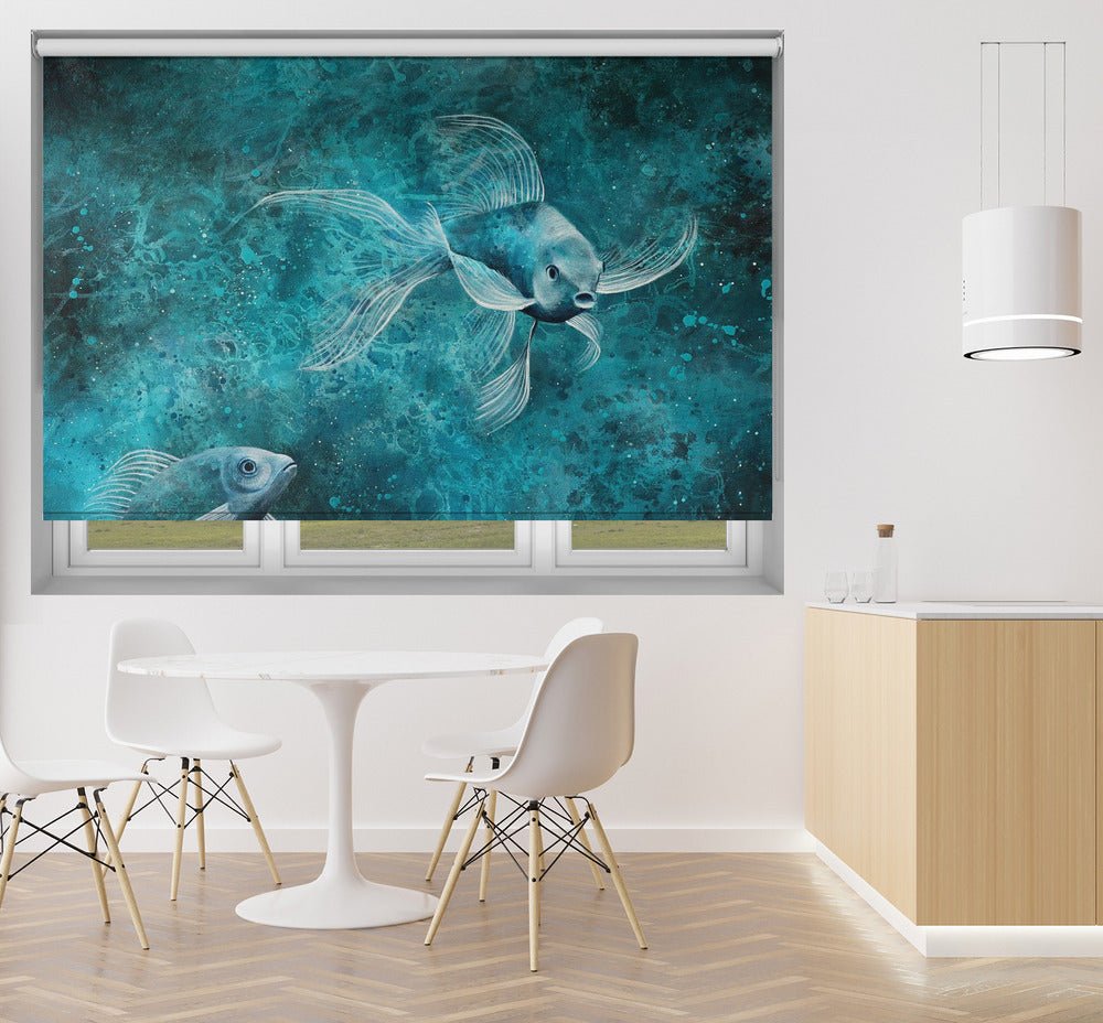 Blue love Printed Picture Photo Roller Blind - 1X2784001 - Art Fever - Art Fever