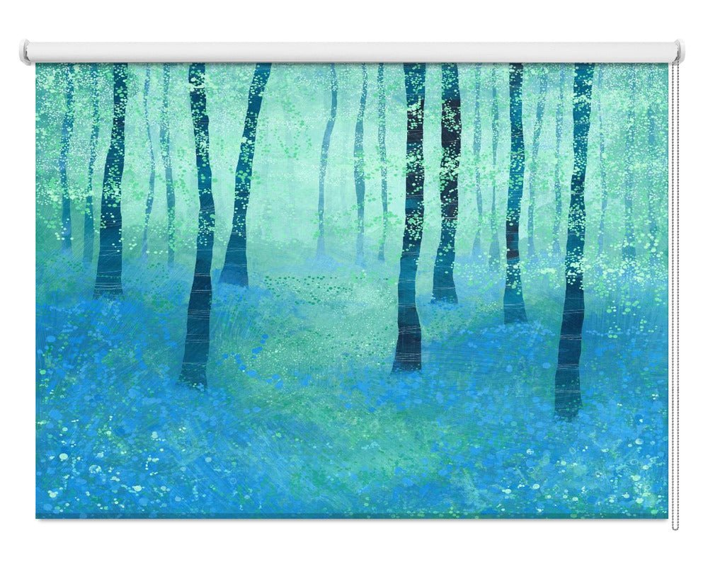 Bluebell Woodland Printed Picture Photo Roller Blind - 1X3140536 - Art Fever - Art Fever