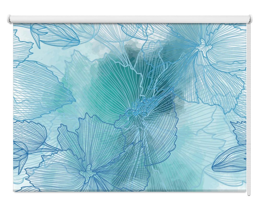 Blues X Abstract Art Printed Picture Photo Roller Blind - 1X2893143 - Art Fever - Art Fever