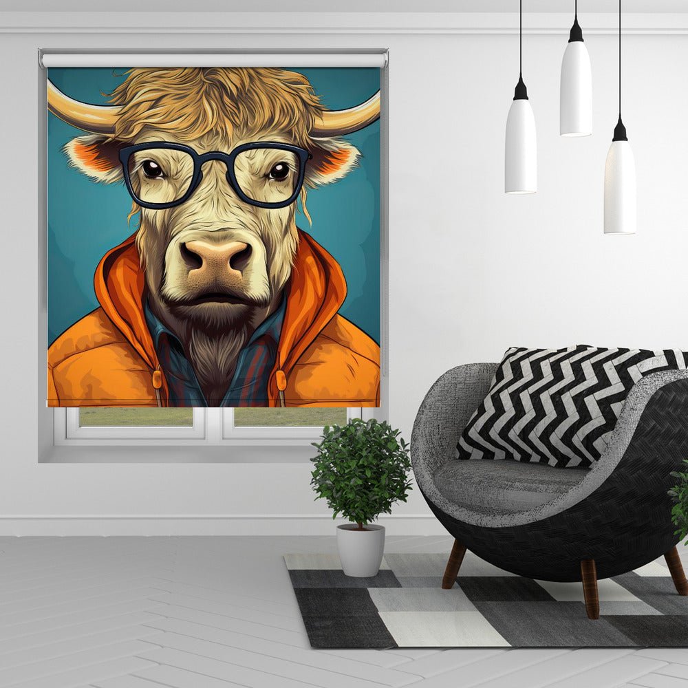Bull 1 Printed Picture Photo Roller Blind - 1X2638112 - Art Fever - Art Fever