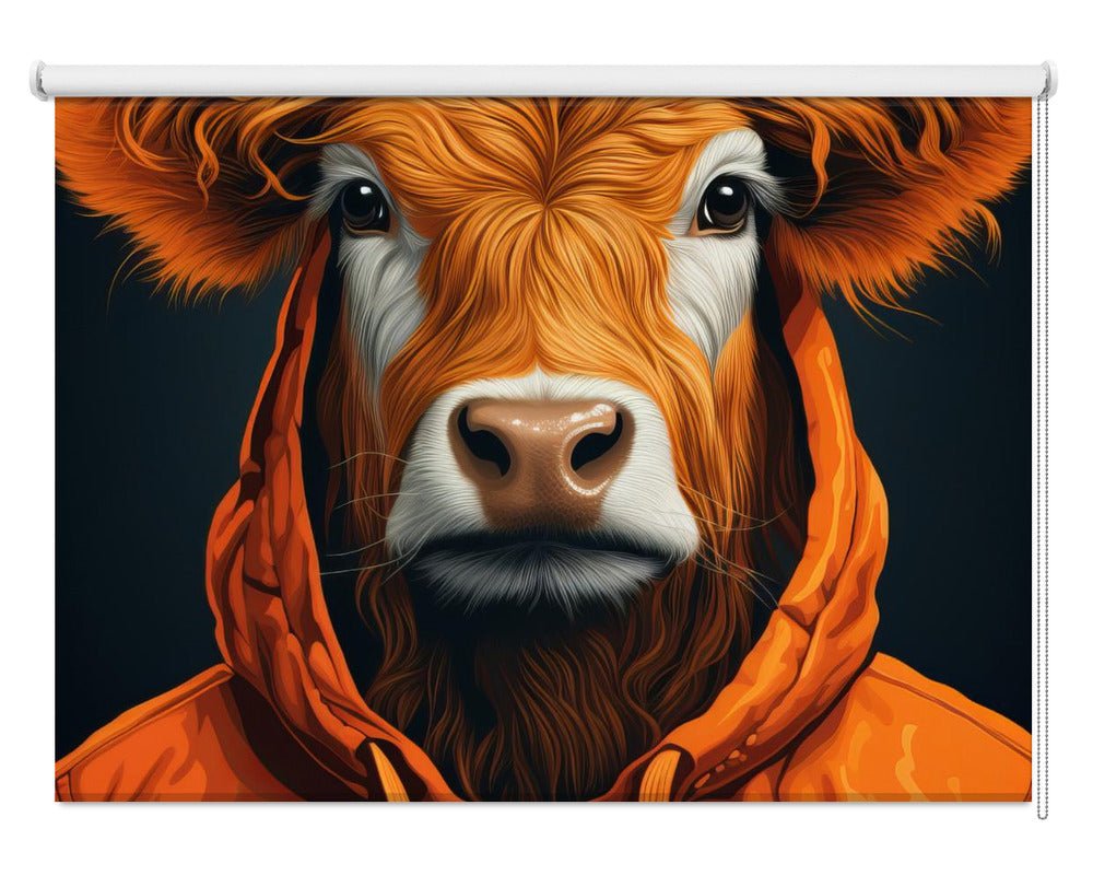 Bull 2 Printed Picture Photo Roller Blind - 1X2638113 - Art Fever - Art Fever