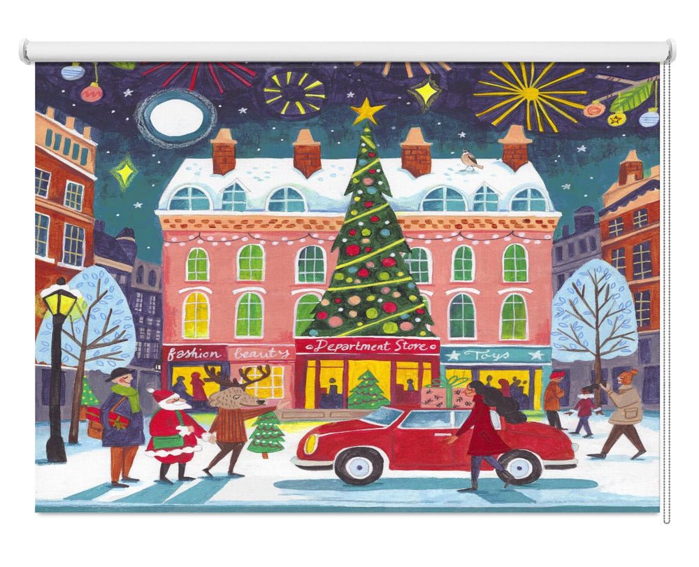Christmas in the City Printed Picture Photo Roller Blind - 1X2927593 - Art Fever - Art Fever