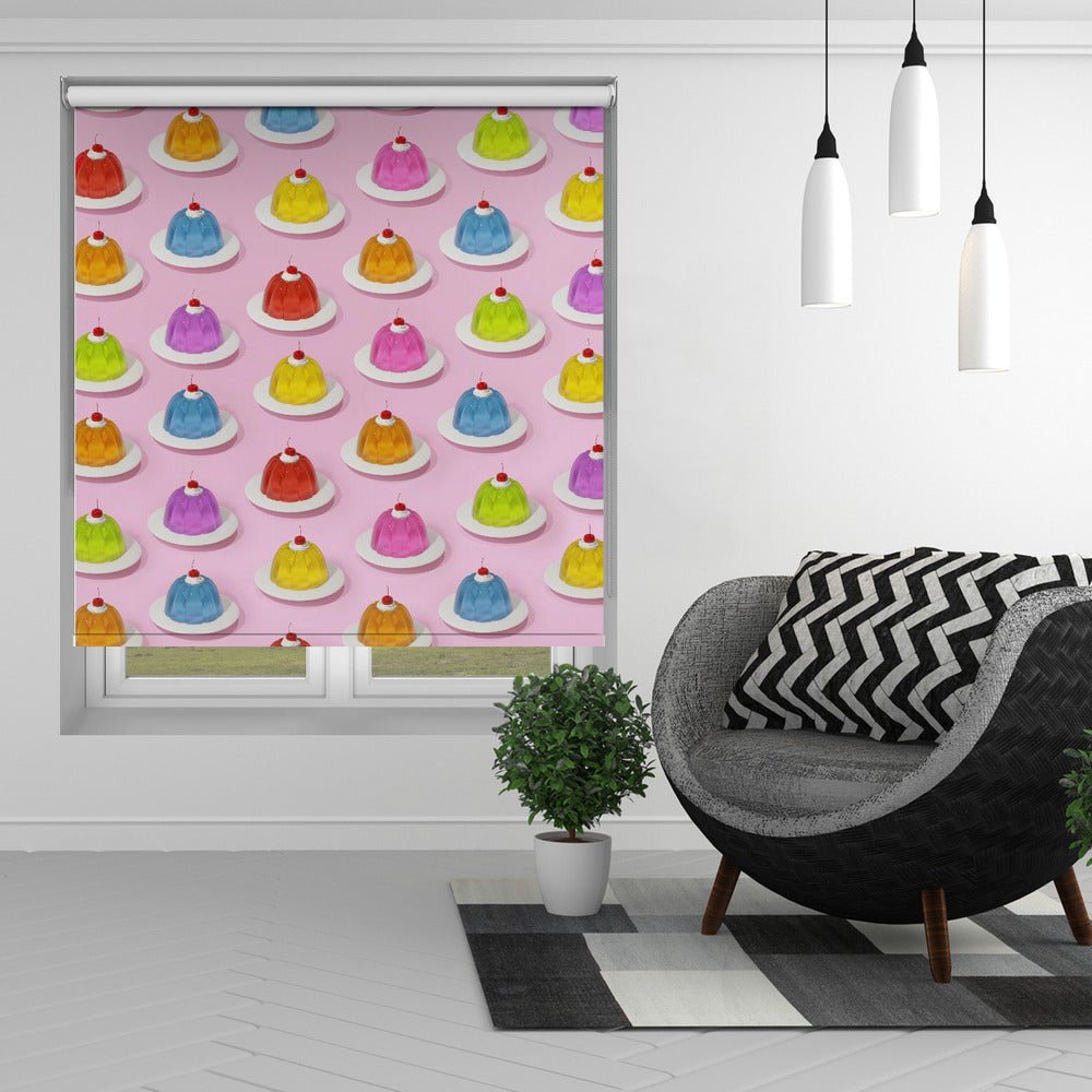 Colorful Gelatin Pattern Printed Picture Photo Kitchen Roller Blind - 1X2762432 - Art Fever - Art Fever