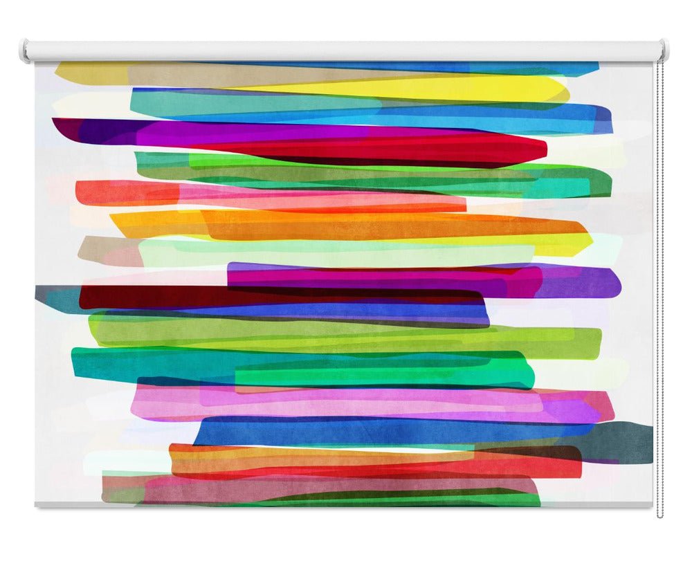 Colourful Stripes 1 Printed Picture Photo Roller Blind - 1X2558912 - Art Fever - Art Fever
