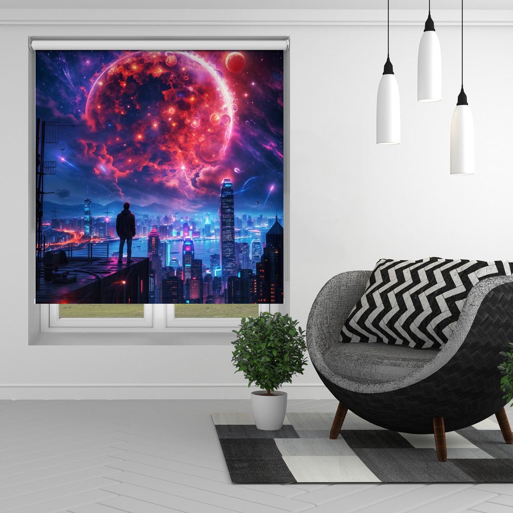 Cosmic cityscape Printed Picture Photo Roller Blind - 1X2813002 - Art Fever - Art Fever
