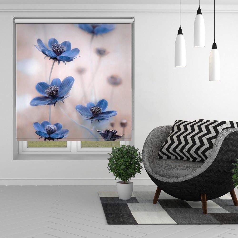 Cosmos blue Printed Picture Photo Roller Blind - 1X861441 - Art Fever - Art Fever