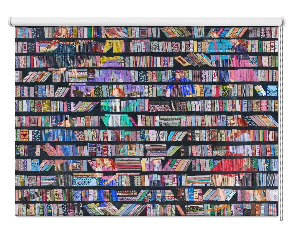 Vibrant Book People Printed Roller Blind - 1X2790232