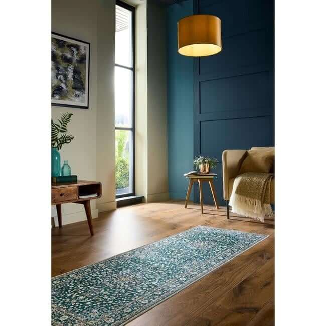 Eco - Washable Green Rug Medallion Design - The Rugs - Art Fever