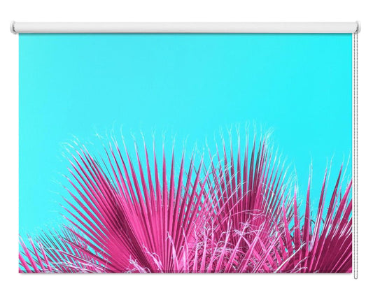 Electric Pink Palm Fronds Printed Picture Photo Roller Blind - 1X2721796 - Art Fever - Art Fever