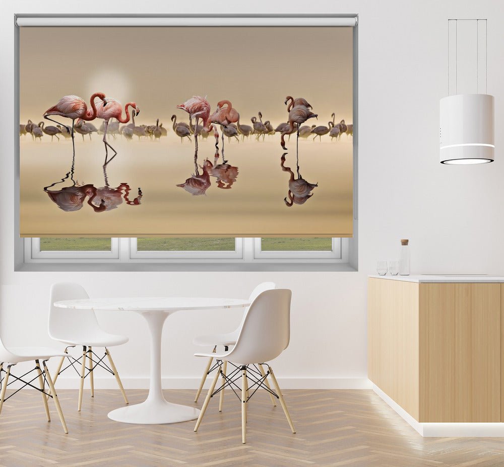 FLAMINGOS Printed Picture Photo Roller Blind - 1X1190154 - Art Fever - Art Fever