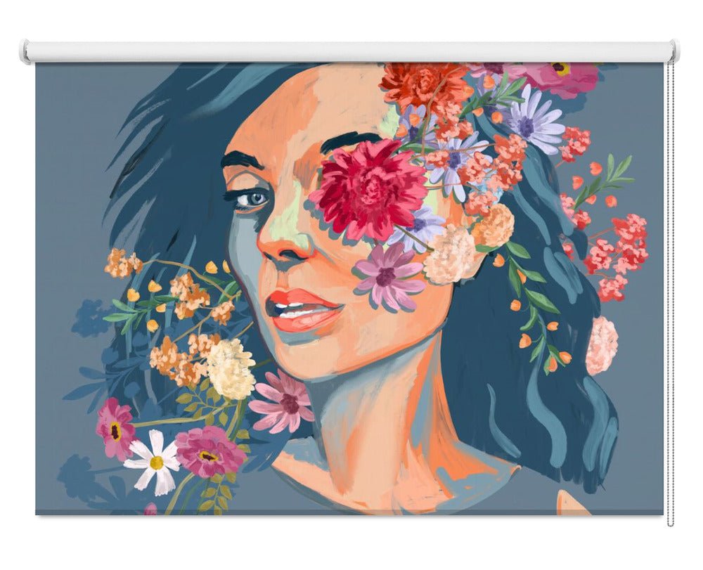 Floral Woman Illustration by Goed Blauw Printed Picture Photo Roller Blind - 1X2867552 - Art Fever - Art Fever