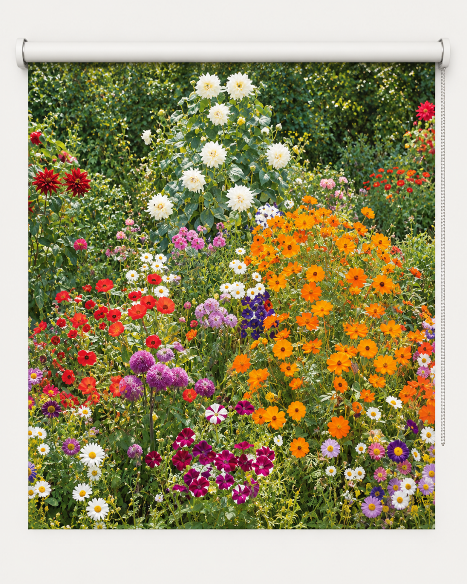 Flower Garden by Gustav Klimt Reimagined Printed Picture Roller Blind - RB1512 - Art Fever - Art Fever
