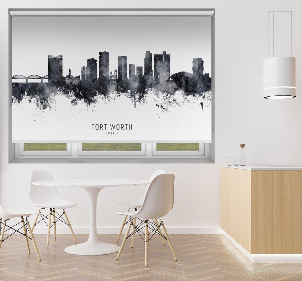 Fort Worth Texas Skyline Printed Picture Photo Roller Blind - 1X2807604 - Art Fever - Art Fever