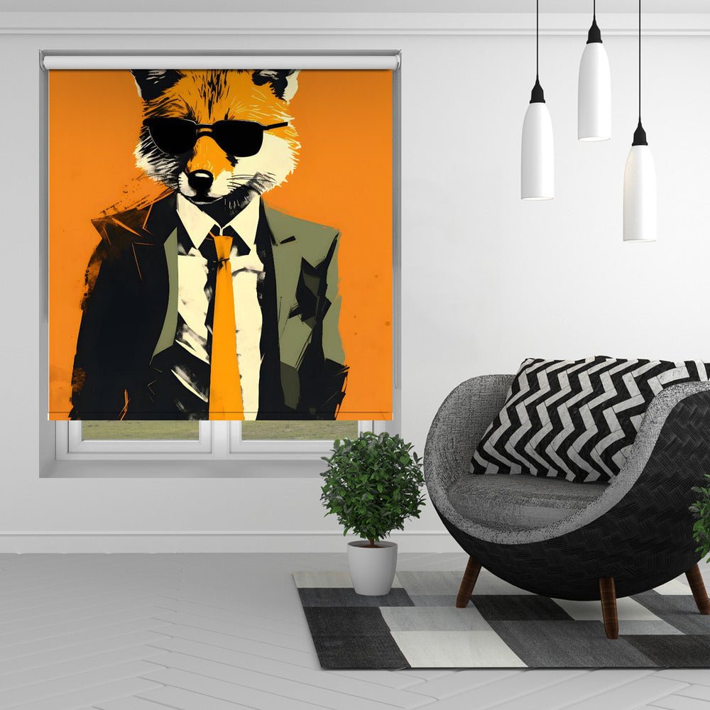 Fox In a Suit Printed Picture Photo Roller Blind - 1X2794025 - Art Fever - Art Fever