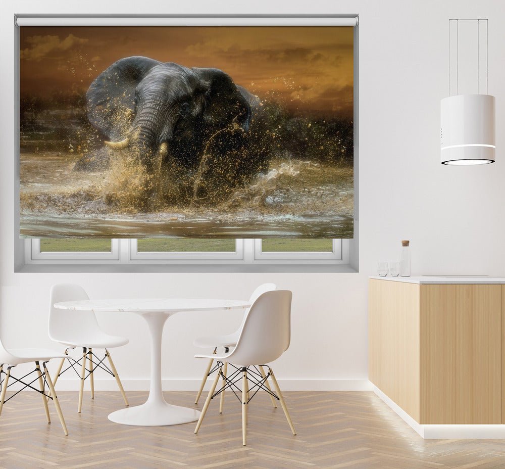 Free to play Elephant in the Ocean Printed Picture Photo Roller Blind - 1X2601164 - Art Fever - Art Fever
