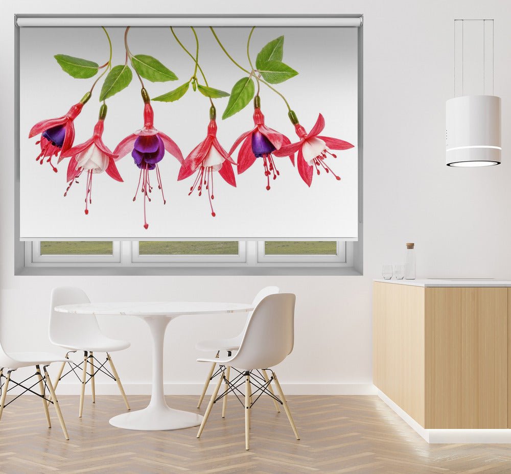 Fuchsia Floral Art Printed Picture Photo Roller Blind - 1X1756942 - Art Fever - Art Fever