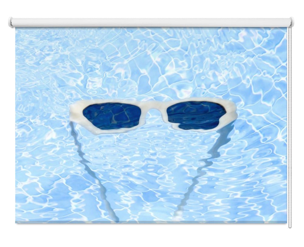 Glasses in the Pool Printed Picture Photo Roller Blind - 1X2262143 - Art Fever - Art Fever