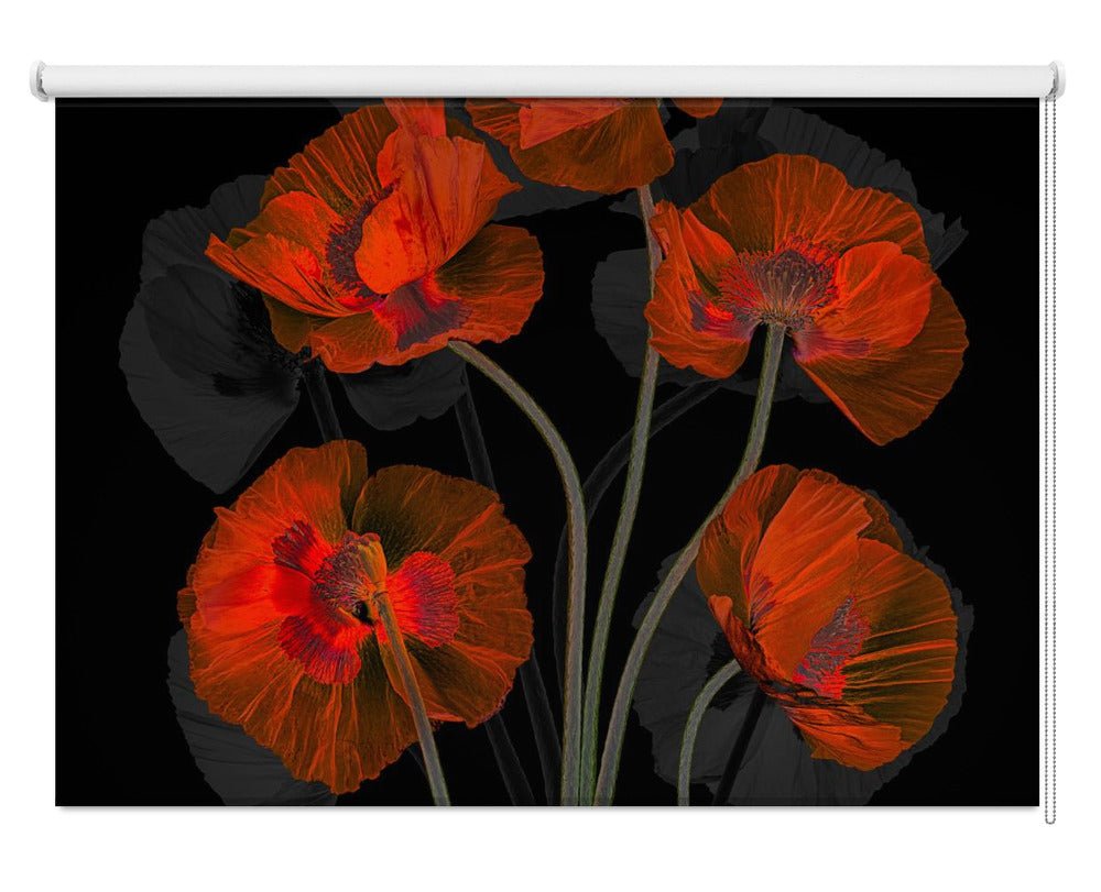Graceful Red Poppy Printed Picture Photo Roller Blind - 1X2836974 - Art Fever - Art Fever