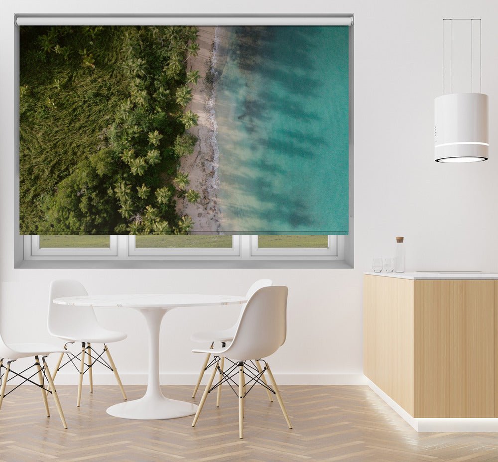 Green Beach from Above Printed Picture Photo Roller Blind - 1X2434530 - Art Fever - Art Fever