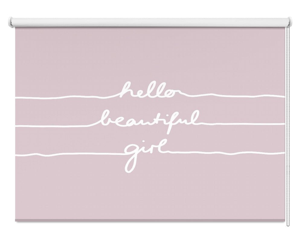 Hello Beautiful Girl Printed Picture Photo Roller Blind - 1X2819904 - Art Fever - Art Fever