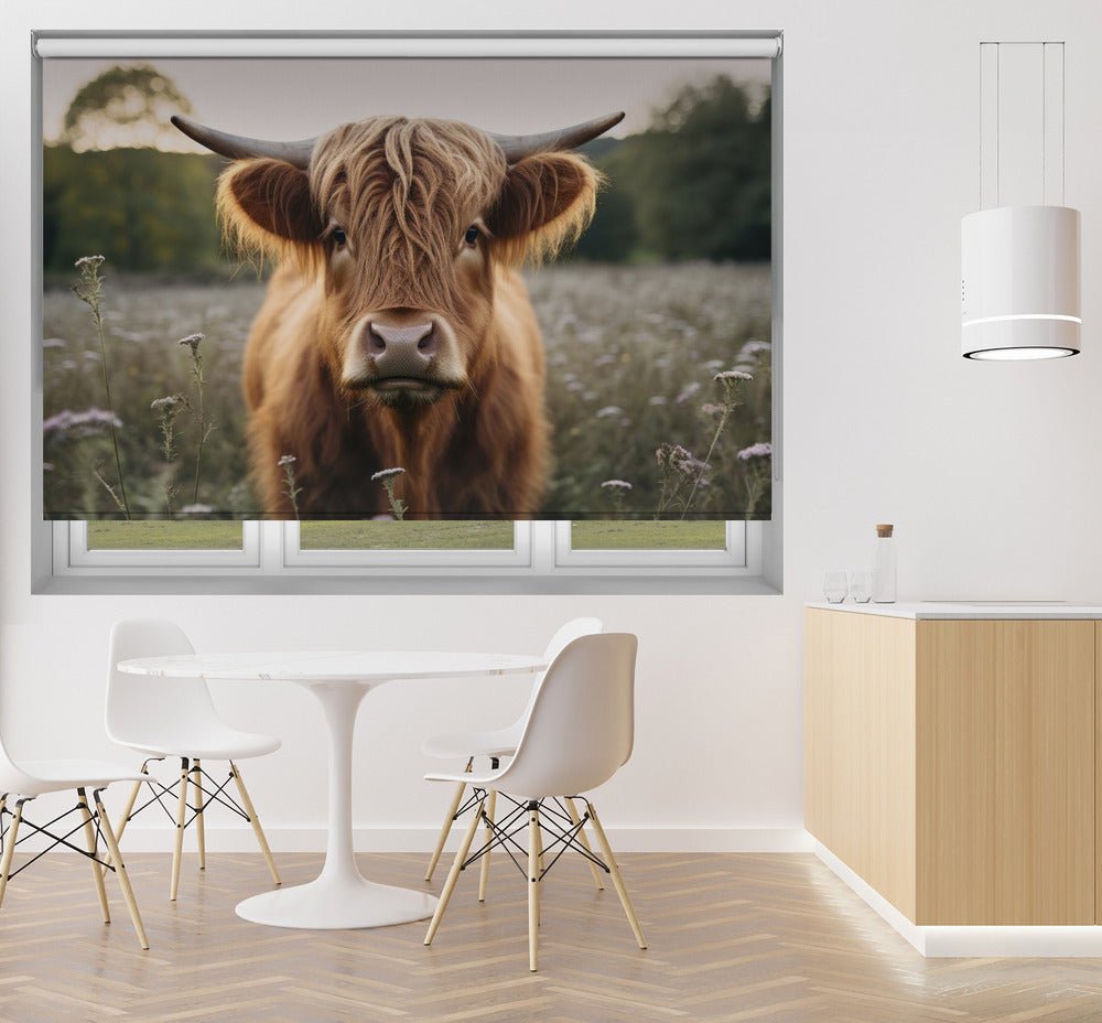 Highland Cow Printed Picture Photo Roller Blind - 1X2546862 - Art Fever - Art Fever