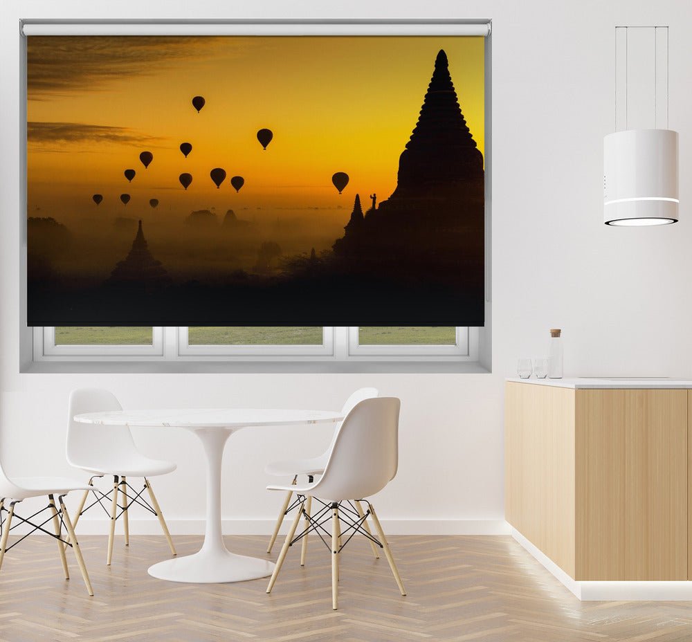 Hot Air Balloons at Sunrise Printed Picture Photo Roller Blind - 1X1886039 - Art Fever - Art Fever