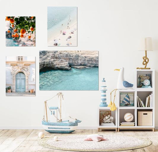 Italian Summer 2 Gallery Wall Canvas Prints x 4 - 1X Collection - Art Fever - Art Fever