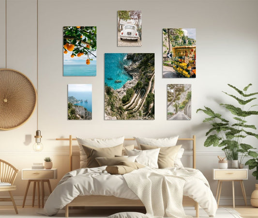 Italian Summer Gallery Wall Canvas Prints x 6 - 1X Collection - Art Fever - Art Fever