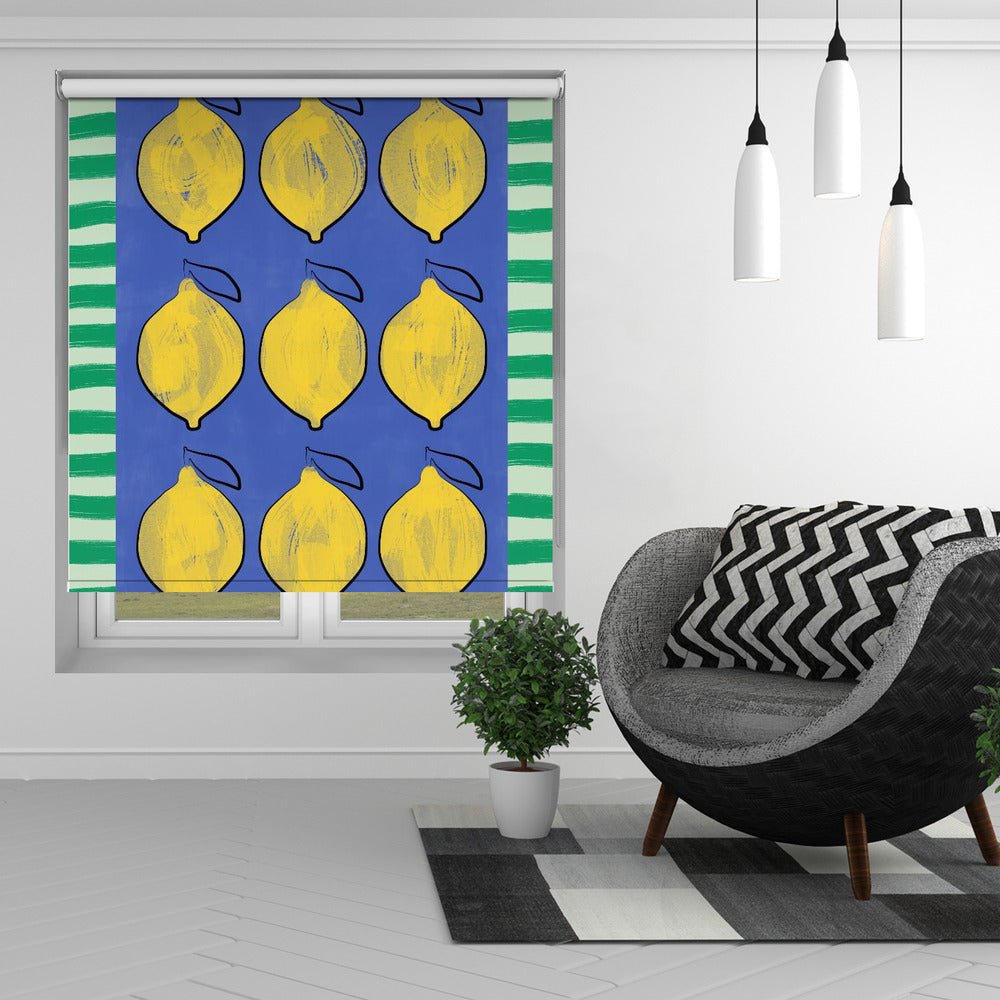 Lemon Pattern Style Printed Picture Photo Roller Blind - 1X2787946 - Art Fever - Art Fever
