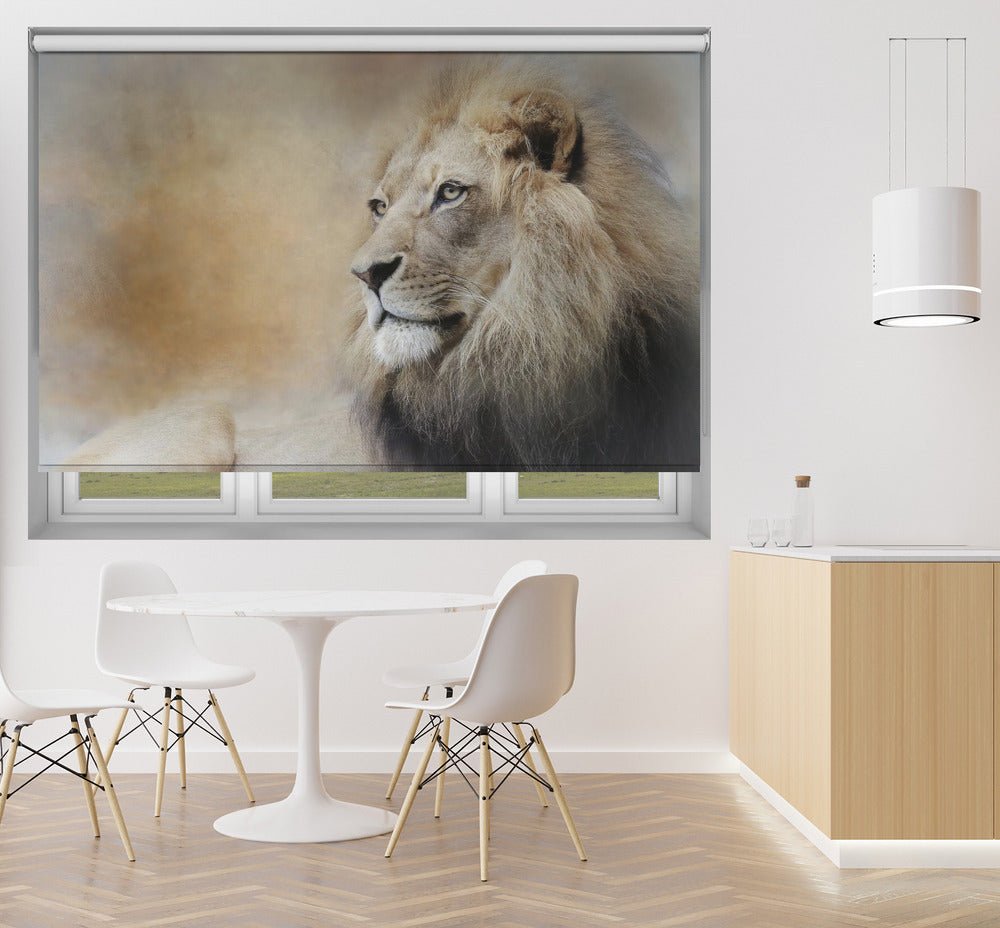 Lion King In Deep Thought Printed Picture Photo Roller Blind - 1X2244312 - Art Fever - Art Fever