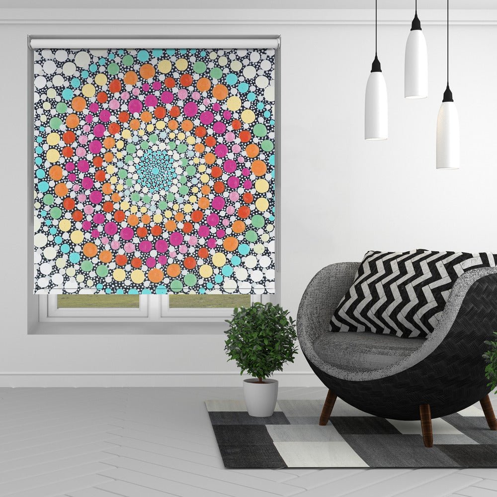 Lollipop, Lollipop Abstract Circles Printed Picture Photo Roller Blind - 1X2558612 - Art Fever - Art Fever