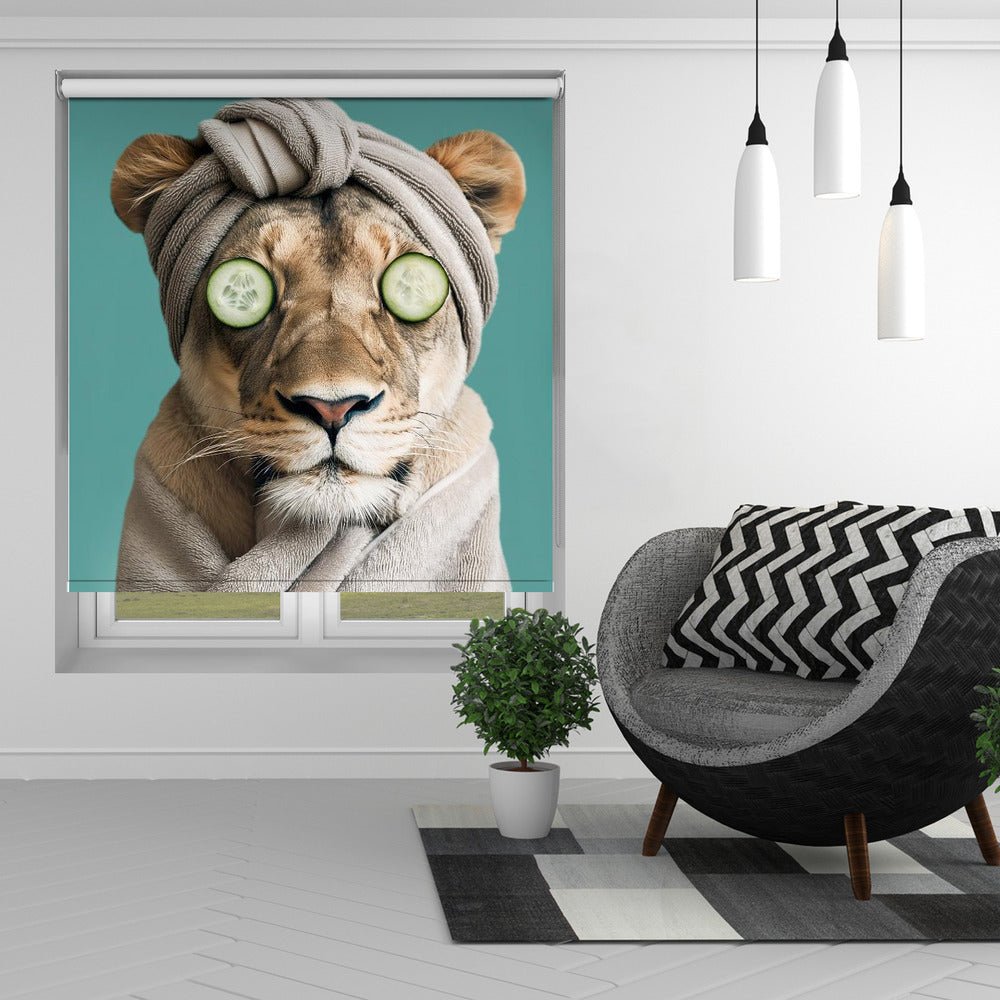Luxury Lioness Printed Picture Photo Roller Blind - 1X3063051 - Art Fever - Art Fever