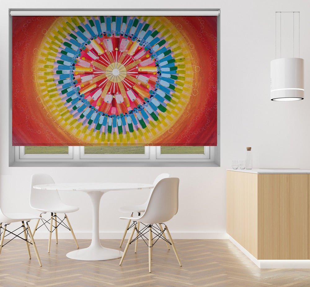 Mandala Energy Geometric Design Printed Picture Photo Roller Blind - 1X2558577 - Art Fever - Art Fever