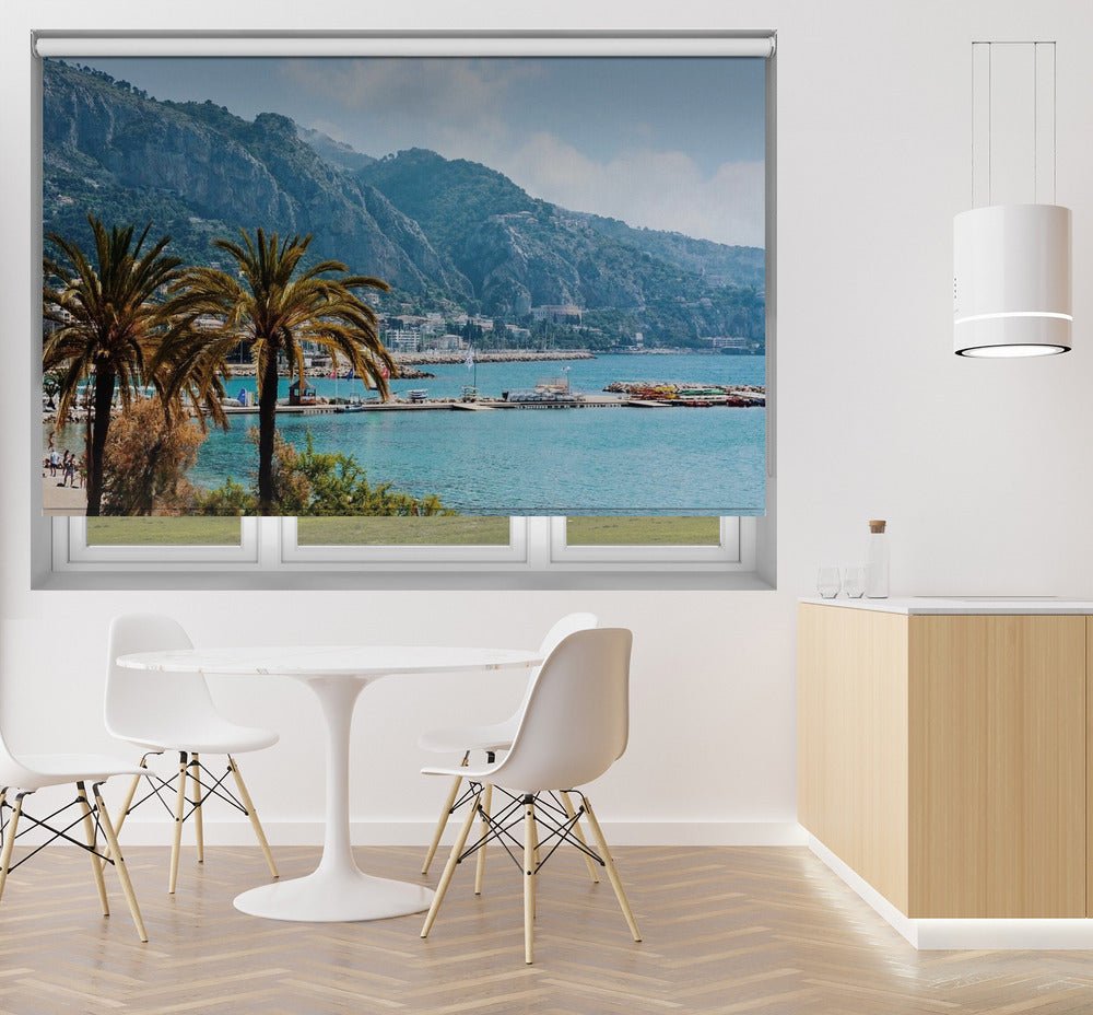 Menton, France Sea View Printed Picture Photo Roller Blind - 1X2939903 - Art Fever - Art Fever