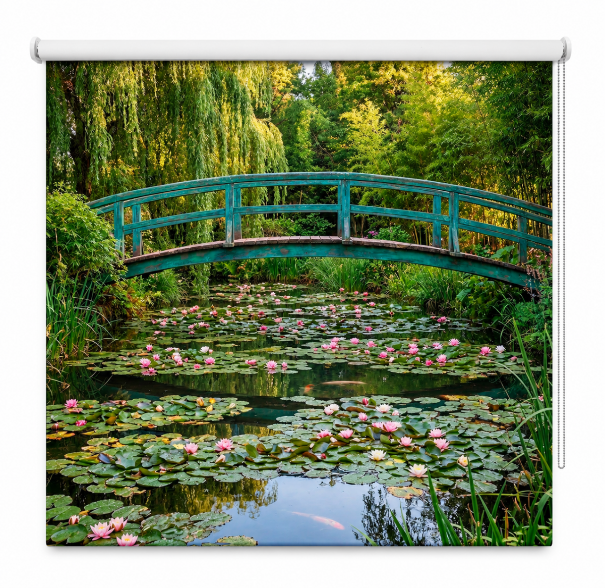 Monet - The Japanese Footbridge Reimagined Printed Picture Roller Blind - RB1506 - Art Fever - Art Fever