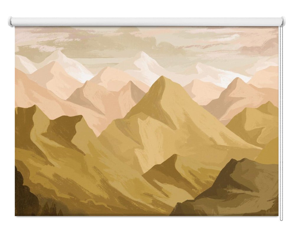 Mountain View Illustration by Goed Blauw Printed Picture Photo Roller Blind - 1X2846809 - Art Fever - Art Fever