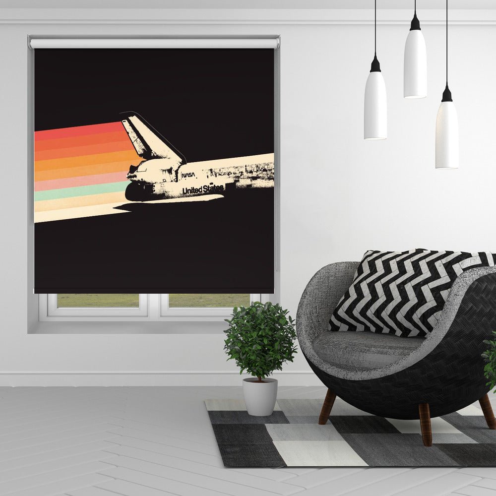 NASA Space Ship Rainbow Printed Picture Photo Roller Blind - 1X2489694 - Art Fever - Art Fever