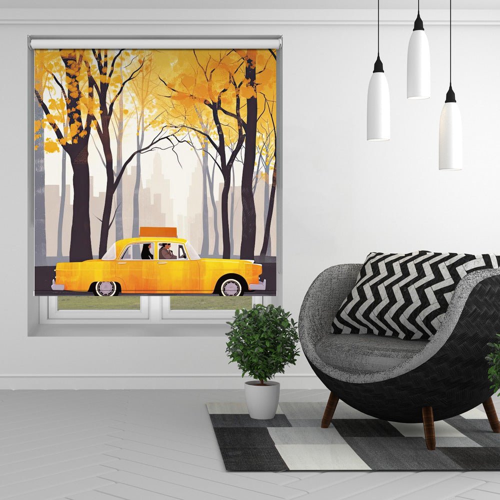 New York City Taxi Watercolour Digital Painting Printed Picture Photo Roller Blind - 1X2871319 - Art Fever - Art Fever