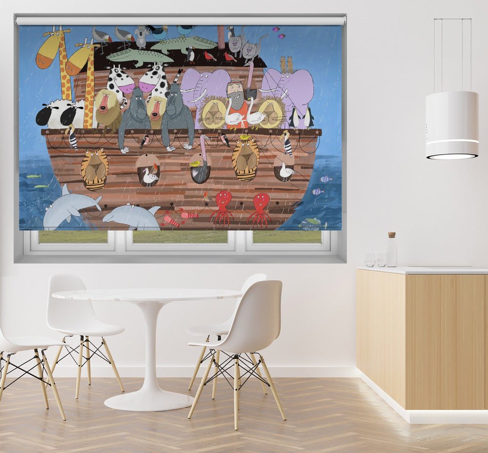 Noah's Ark with Cute Animals by Artist Carla Daly Printed Picture Photo Roller Blind - 1X2922102 - Art Fever - Art Fever