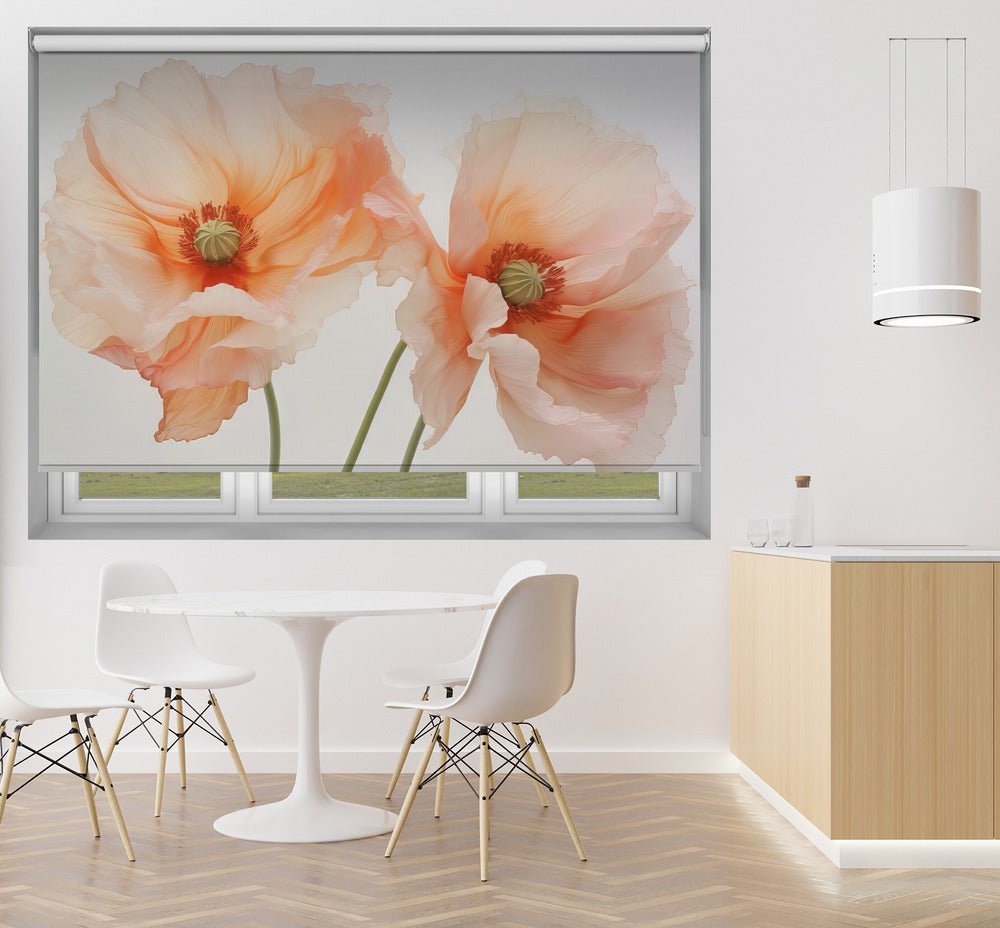Pink Poppies Printed Picture Photo Roller Blind - 1X2660731 - Art Fever - Art Fever