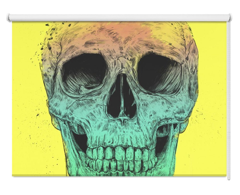 Pop Art Skull Printed Picture Photo Roller Blind - 1X2431414 - Art Fever - Art Fever