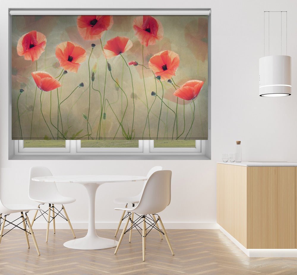 Poppy Dance Printed Picture Photo Roller Blind - 1X1929237 - Art Fever - Art Fever
