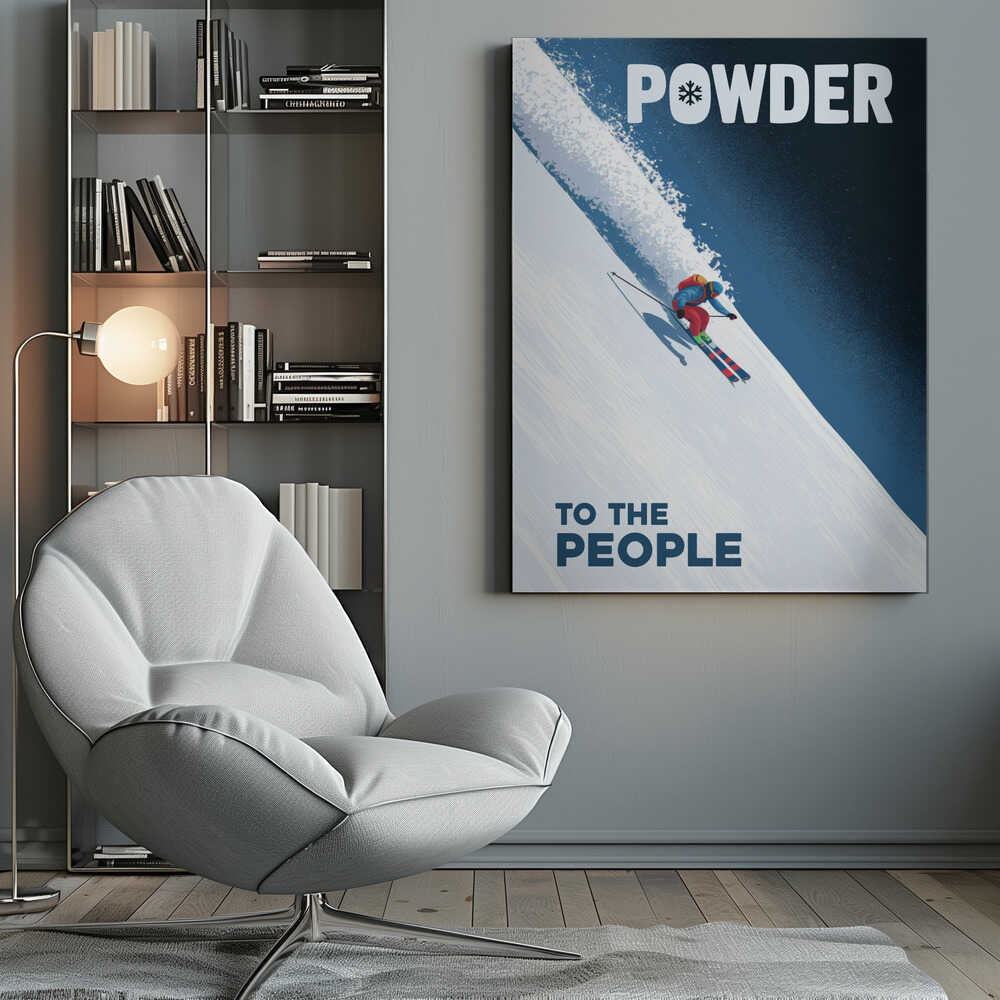 Powder To the People Canvas Print Wall Art 1X3178807 - ART FEVER - Art Fever
