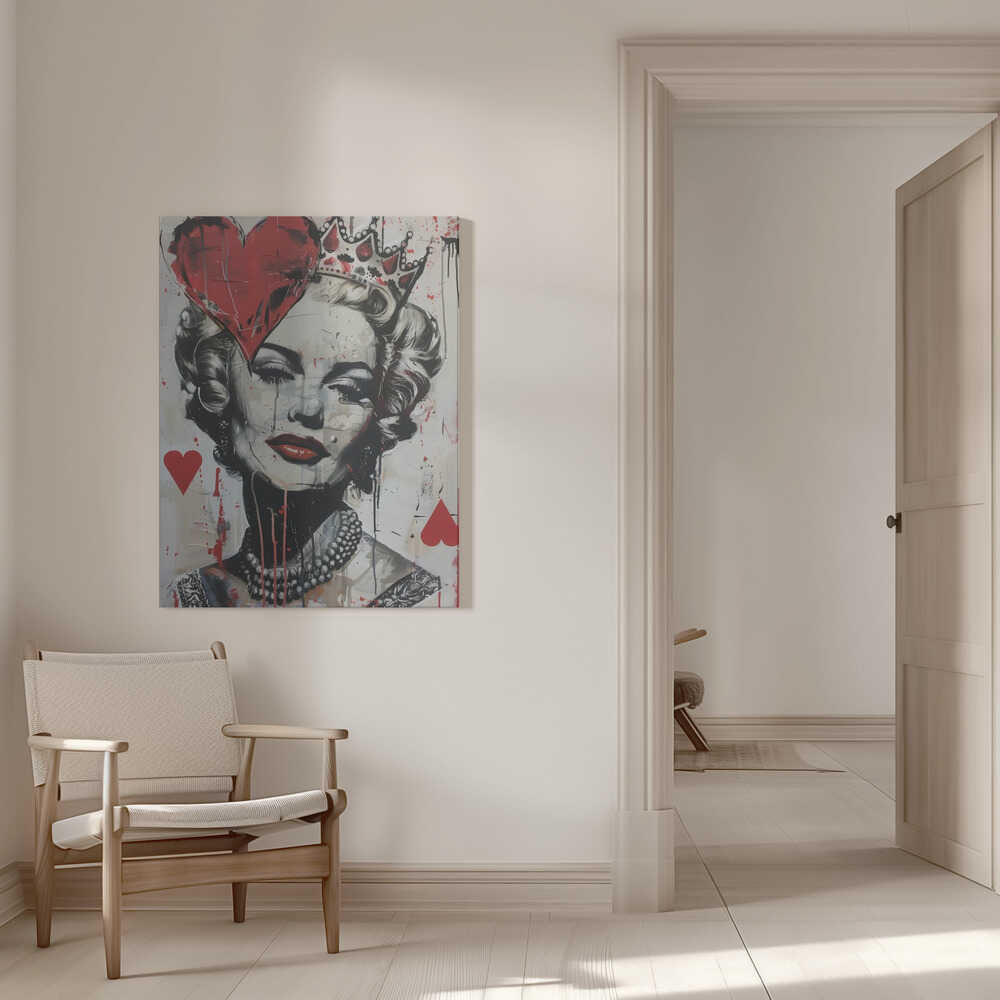 Queen of Hearts Canvas Print Wall Art 1X2733348 - ART FEVER - Art Fever